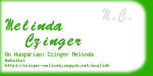 melinda czinger business card